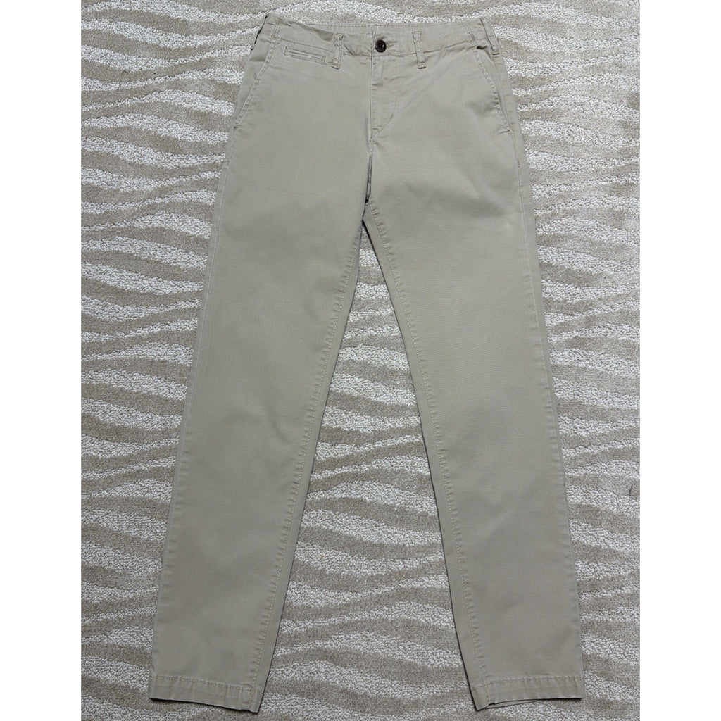 American Eagle Flex Original Straight Chino Pants Mens 28x30 Khaki Stretch