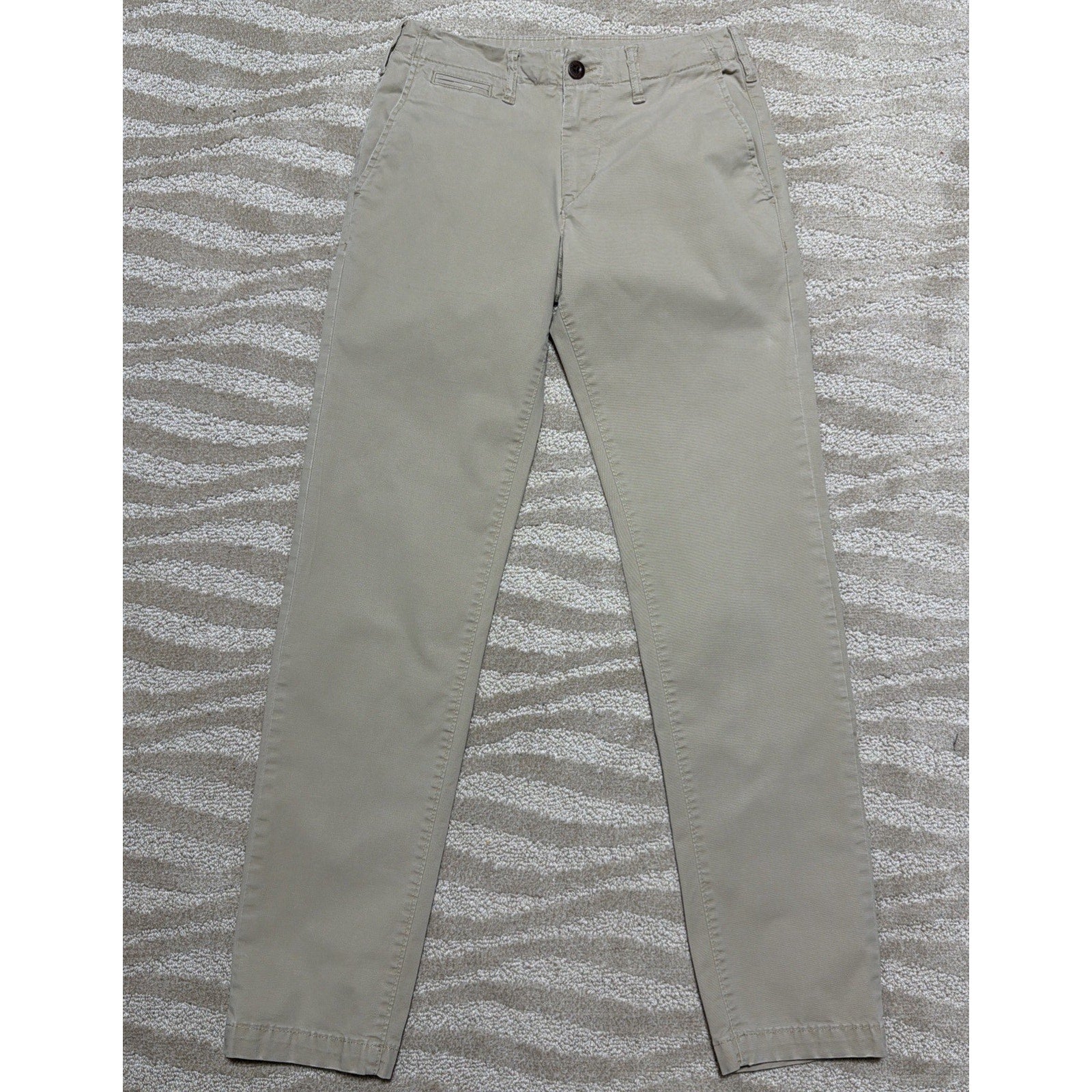 American Eagle Flex Original Straight Chino Pants Mens 28x30 Khaki Stretch