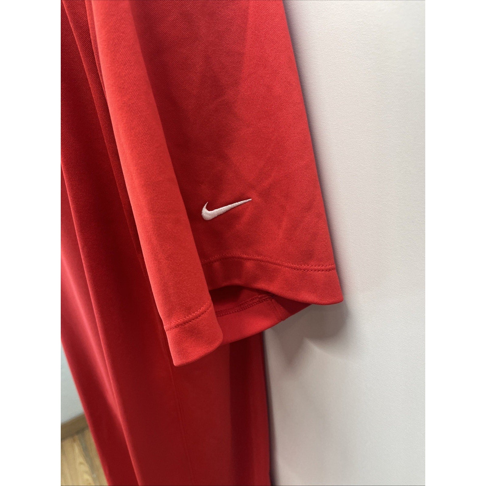Nike Golf Men’s Polo Shirt Size Large Red Tour Performance DriFit Short Sleeve