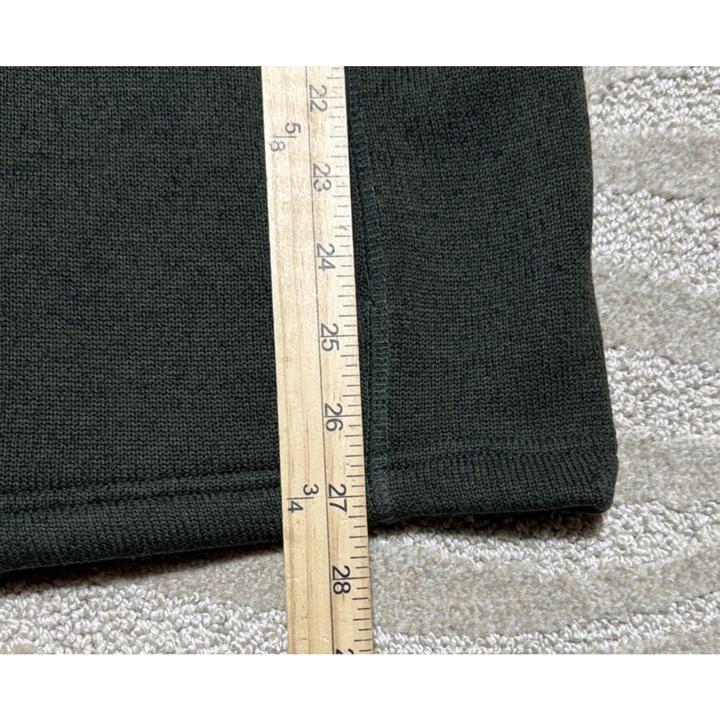 Eddie Bauer Vest Mens XL Green Fleece Full Zip Pockets Hiking Outdoor Layering