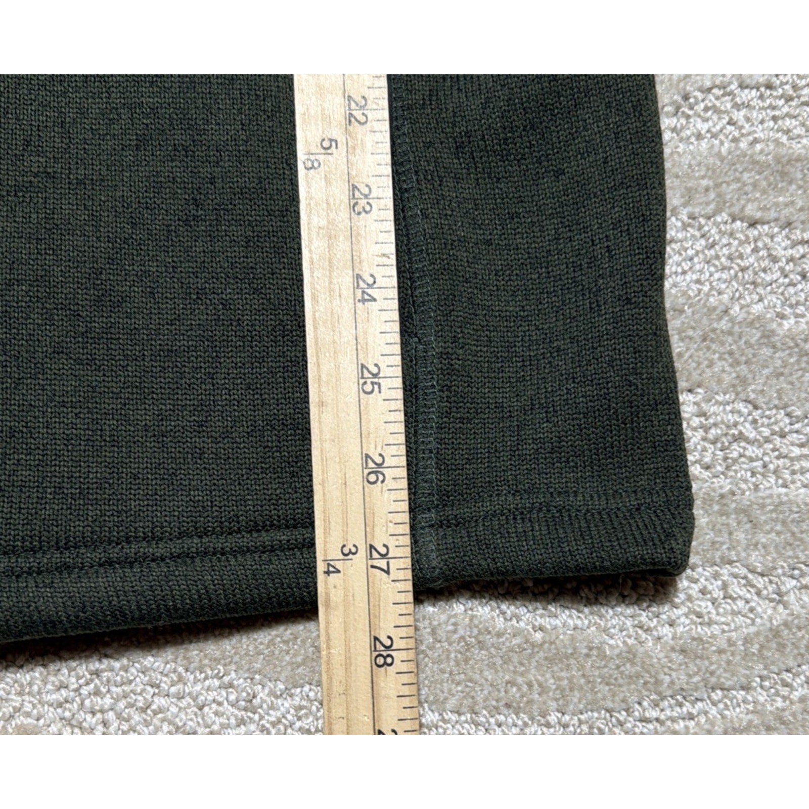 Eddie Bauer Vest Mens XL Green Fleece Full Zip Pockets Hiking Outdoor Layering