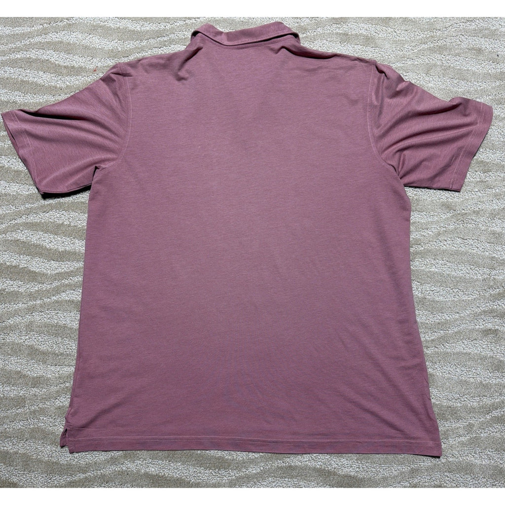Peter Millar Pique Polo Shirt Mens XXL Pink Embroidered TN Golf