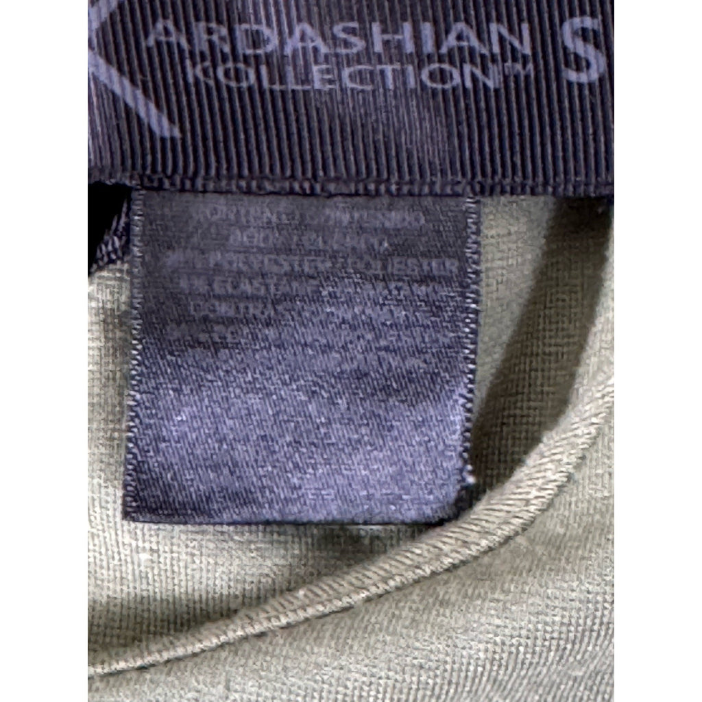 Kardashian Kollection Sleeveless Dress Women's Small Army Green with Black