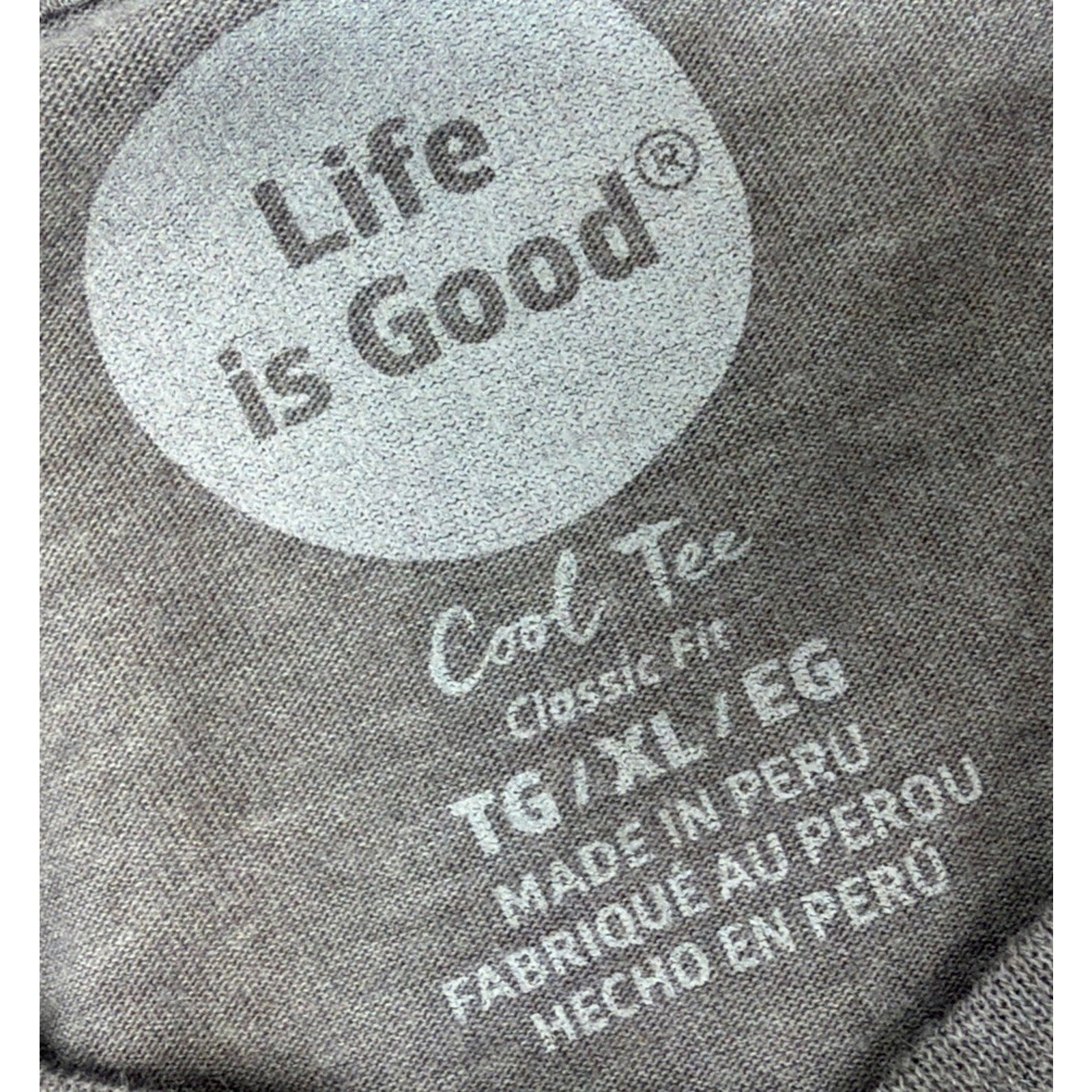 Life Is Good Cool Tee Shirt Christmas Dog Labrador Classic Fit Gray Womens XL