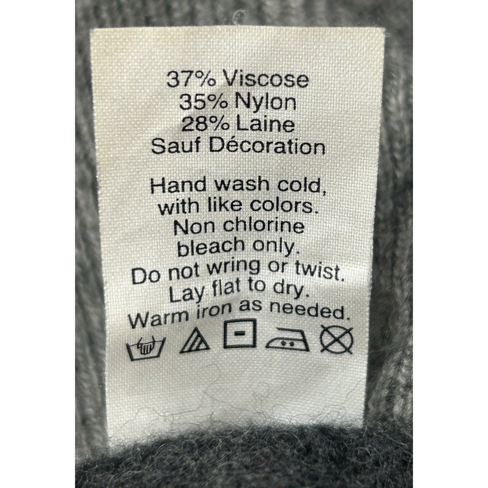 J. CREW Extra Soft Wool Blend Side Buttons Sz Small Sweater Light And Dark Gray