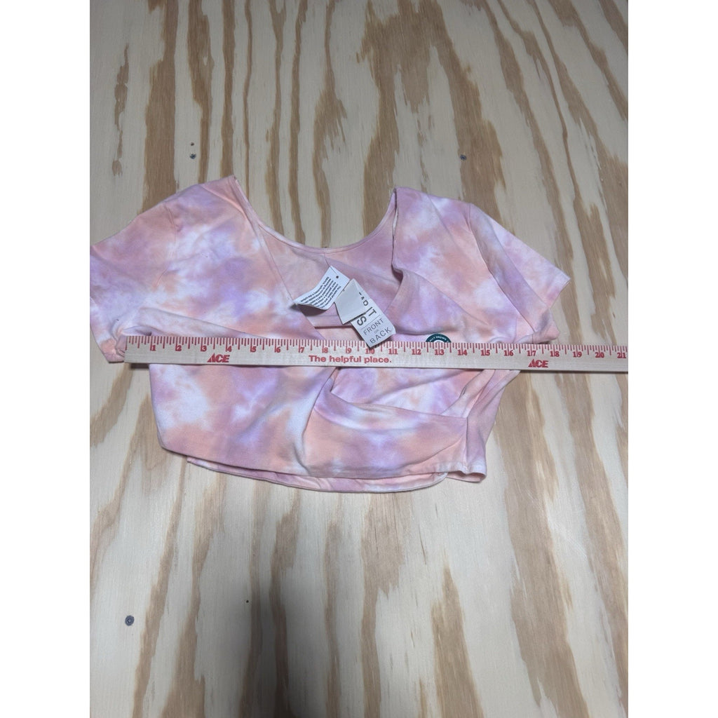 Aeropostale Tie Dyed New 2 Ways To Wear Front Crop Short Sleeve Women’s Size L
