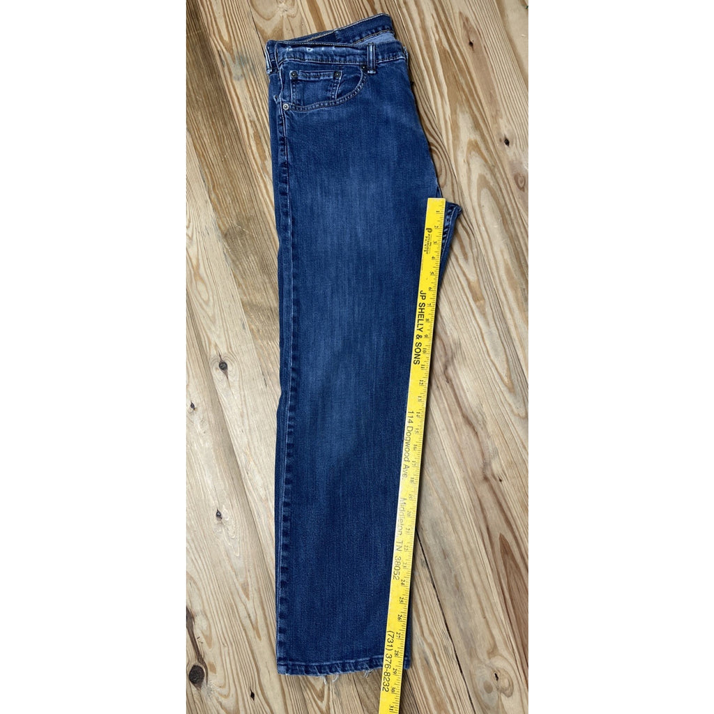 Levi's Men's 505 Jeans 36x30 Dark Stonewash Regular Fit Straight Leg