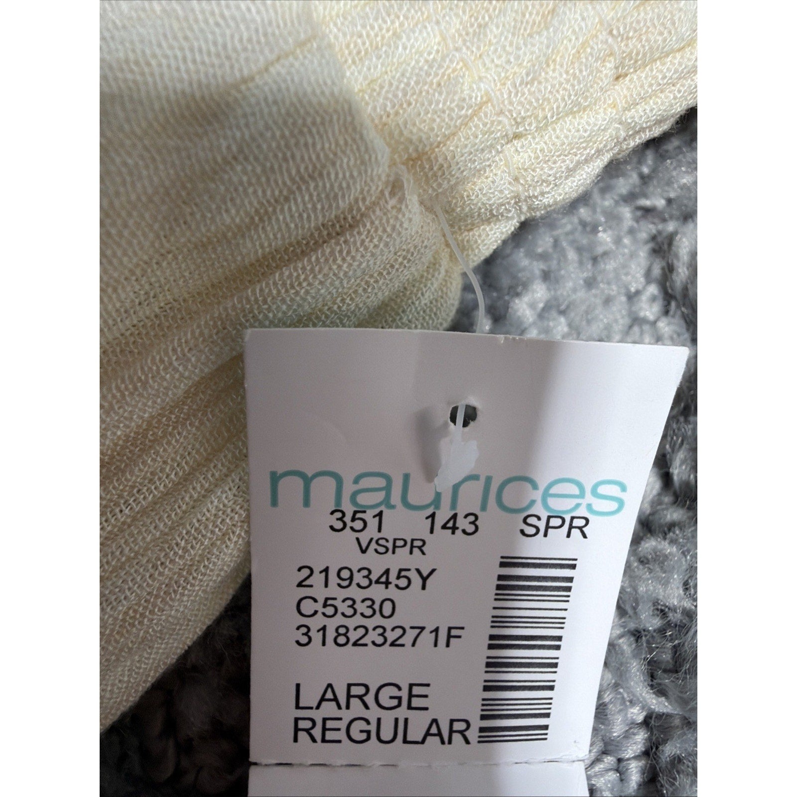 MAURICES size L Cream Geo Print High Rise Wide Leg Pull-On Palazzo Pants New