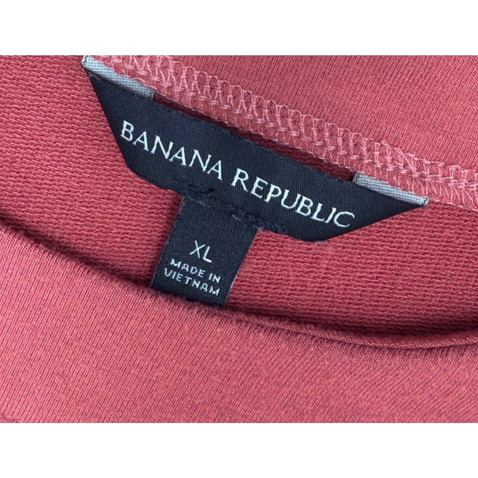 Banana Republic Shirt Top Womens XL Coral Orange Minimalist Long Sleeve Stretch