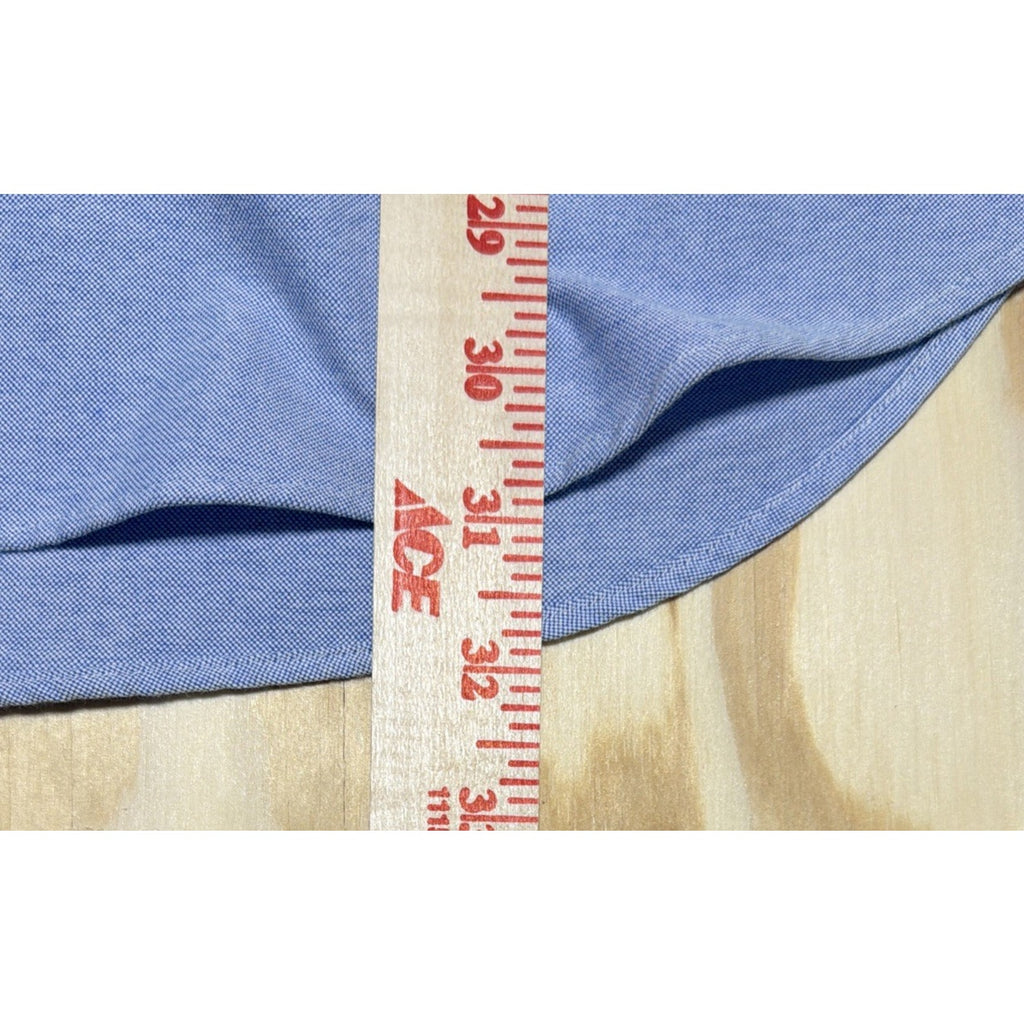 Polo Ralph Lauren Shirt Men's XL Blue Oxford S/S Classic Button Down Flesh Pony