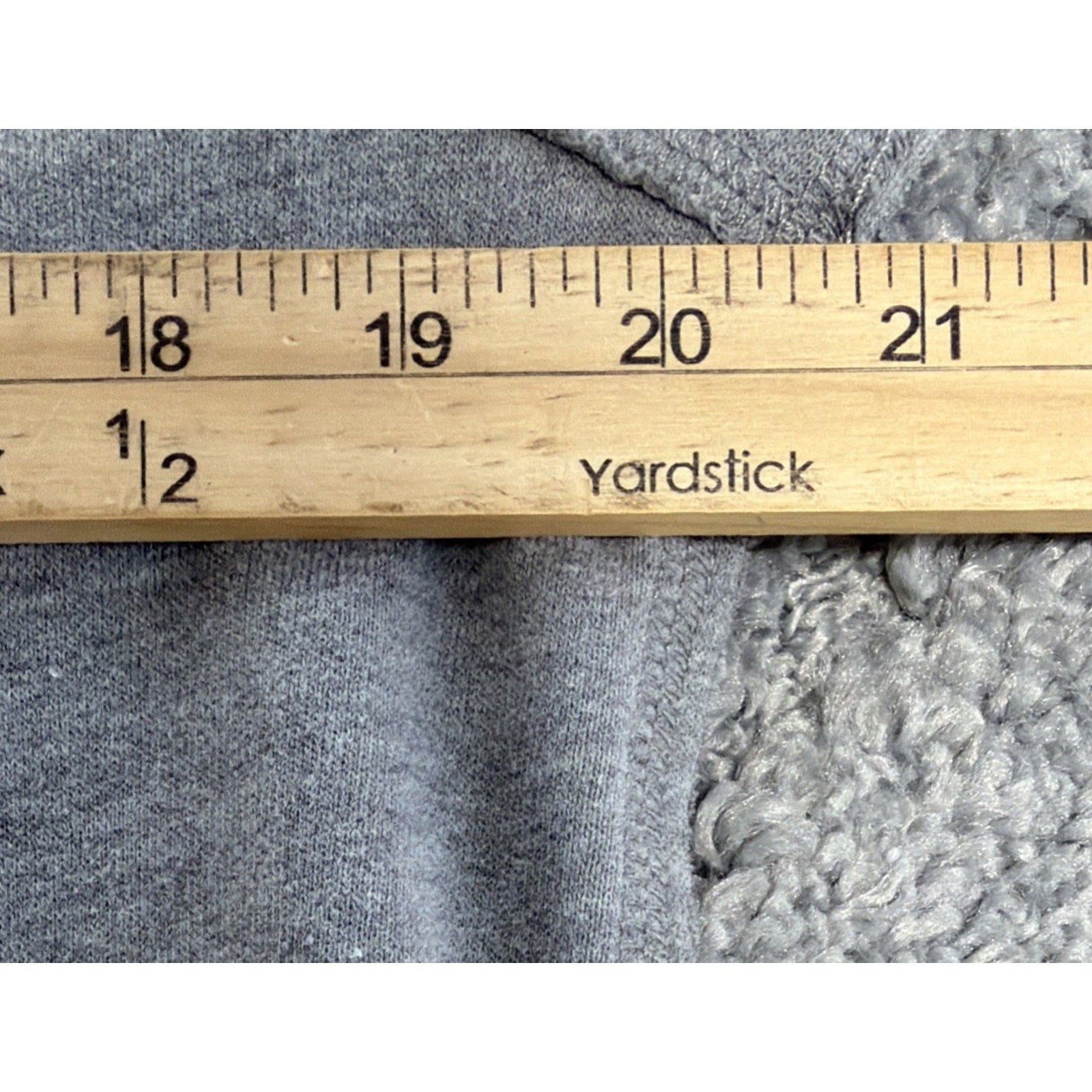 ABERCROMBIE & FITCH Y2K VELVET SPELL LOGO CREW FLEECE SWEATSHIRT GREY MENS M