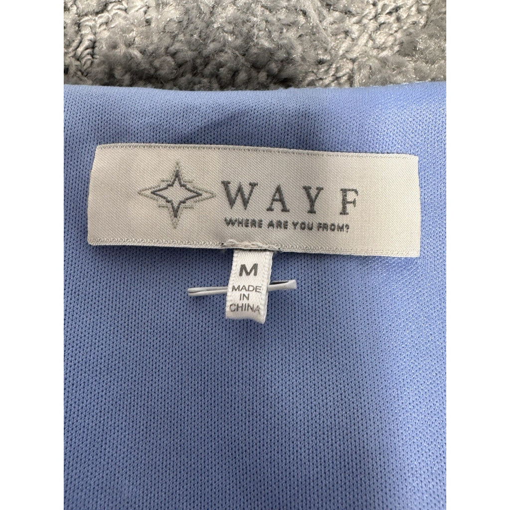 Wayf Floral Tiered Minidress In Blue Roses Baby Blue Women’s Dress Size M 6-10