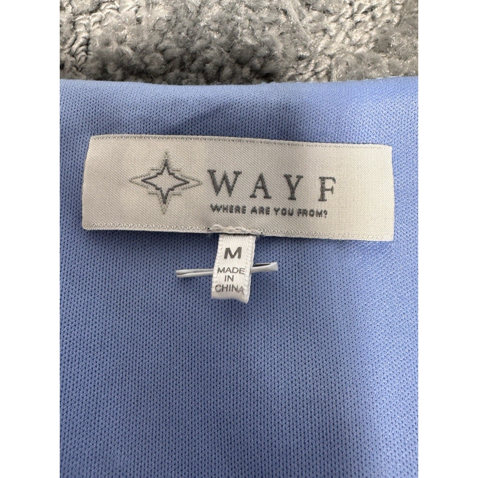 Wayf Floral Tiered Minidress In Blue Roses Baby Blue Women’s Dress Size M 6-10