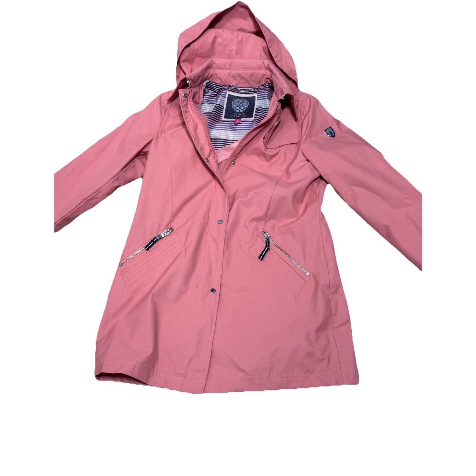 VINCE CAMUTO Canyon Clay (pink) Hooded Anorak Jacket Women’s Size Small Rain