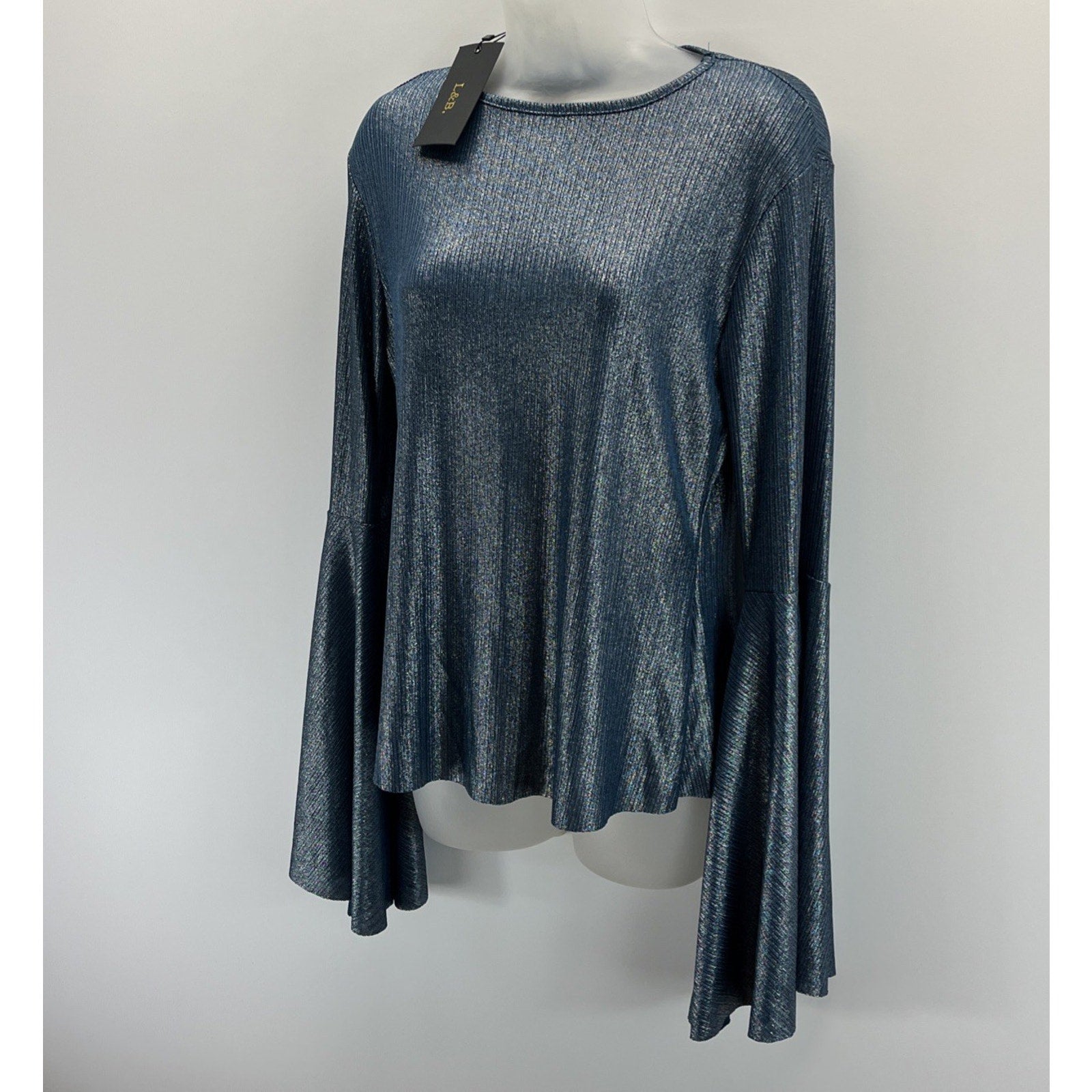 LUCKY AND BLESSED Shimmer Tunic Sz L Boho Flowy NWT