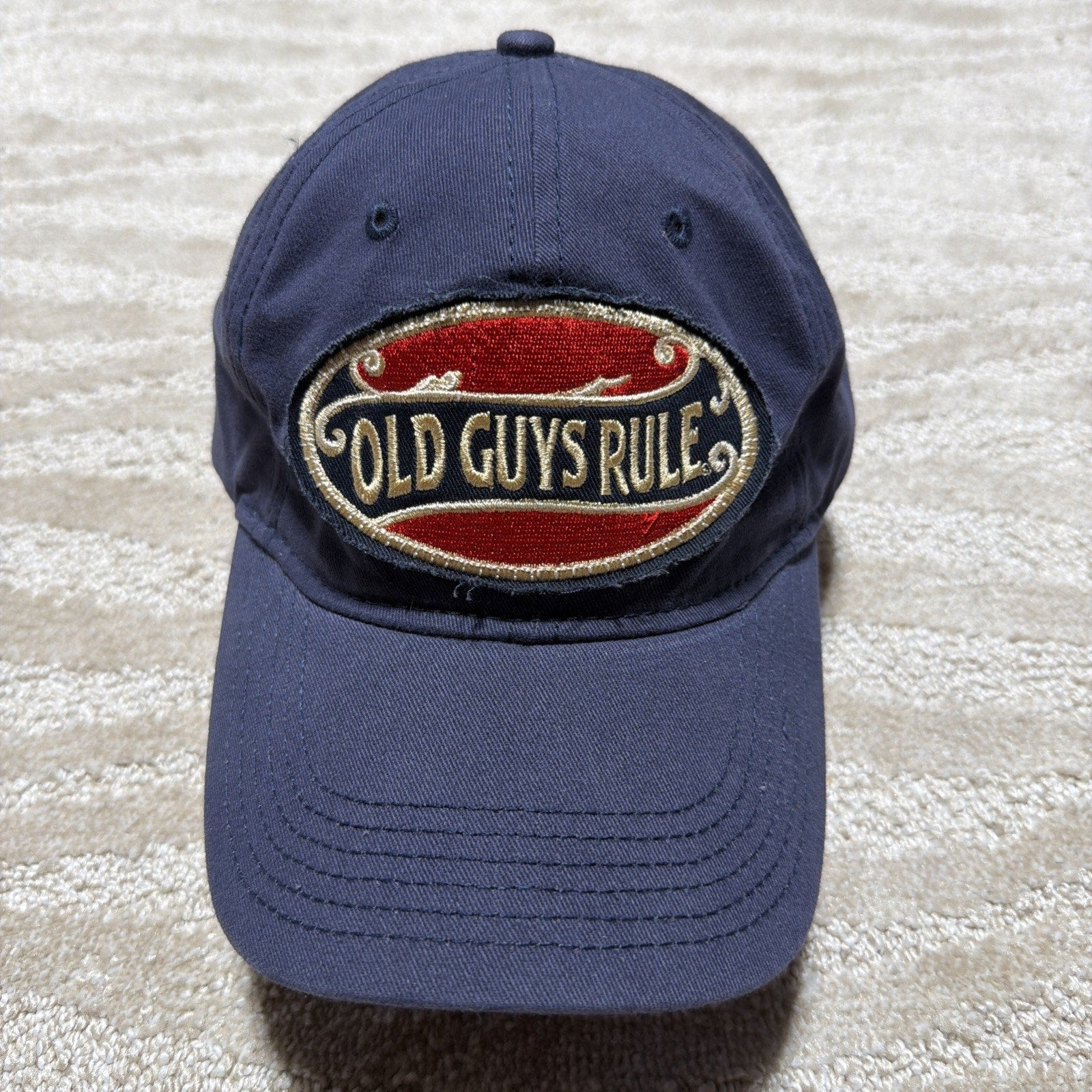 Old Guys Rule Dad Hat Cap The Older I Get 3D Woven Patch Blue