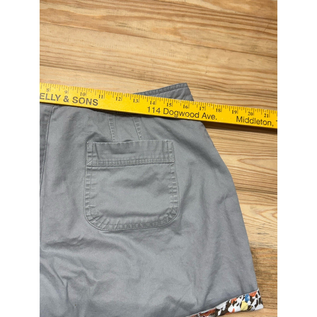 Natural Reflections Shorts Womens size 12 Gray Chino with Drawstring