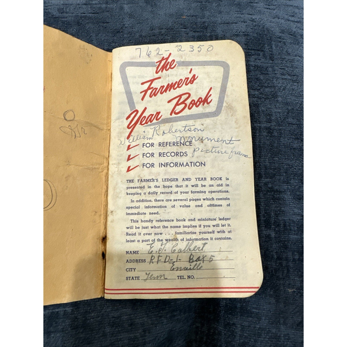 Vintage 1967 Farmer's Year Book Booklet Henderson Tennessee Feed History