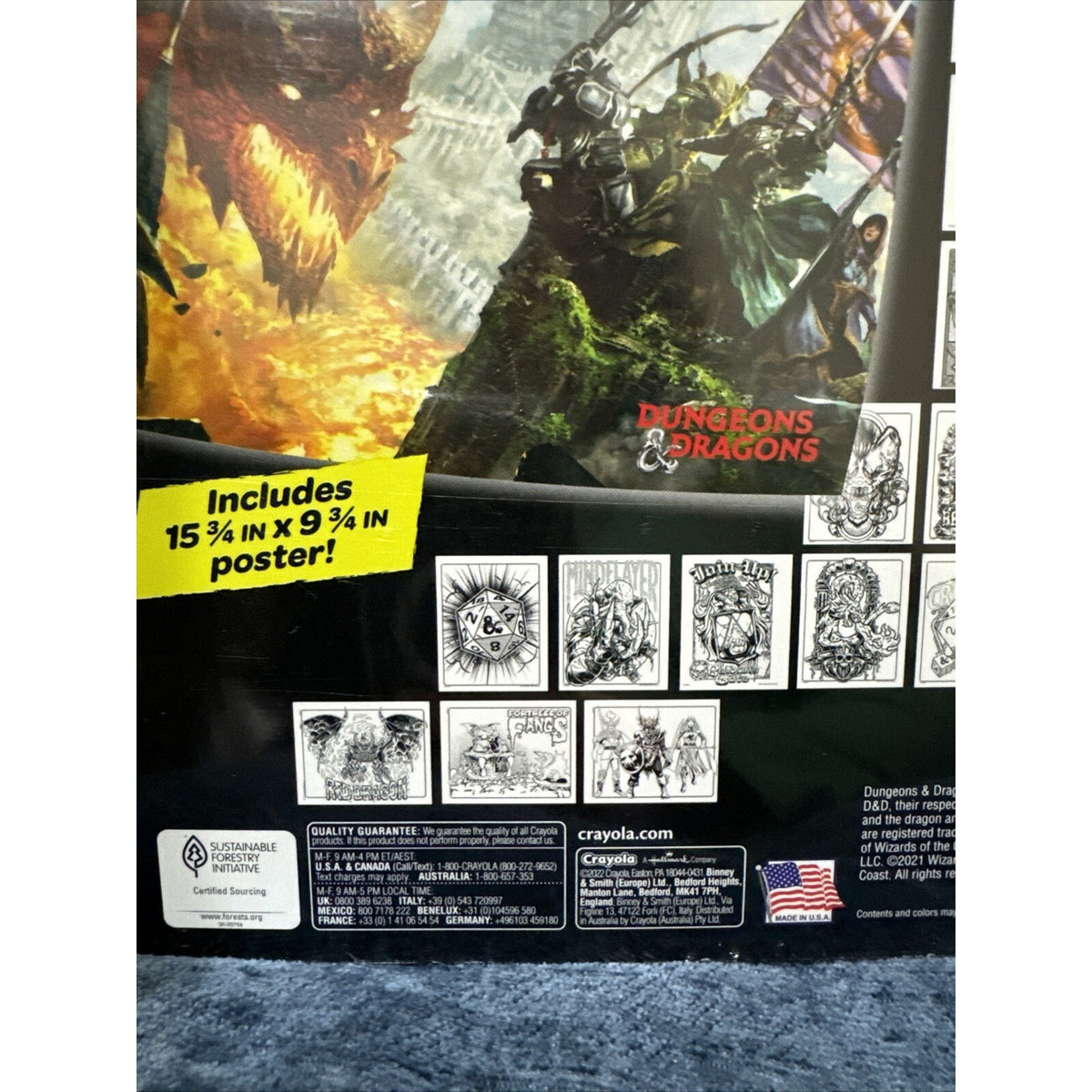 Crayola Art with Edge, Dungeons & Dragons Coloring Pages, 28 pgs & DnD Poster