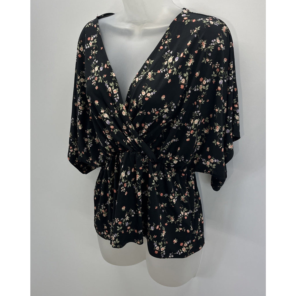 NWT Bombom Spring Fling Wrap Blouse Size Small