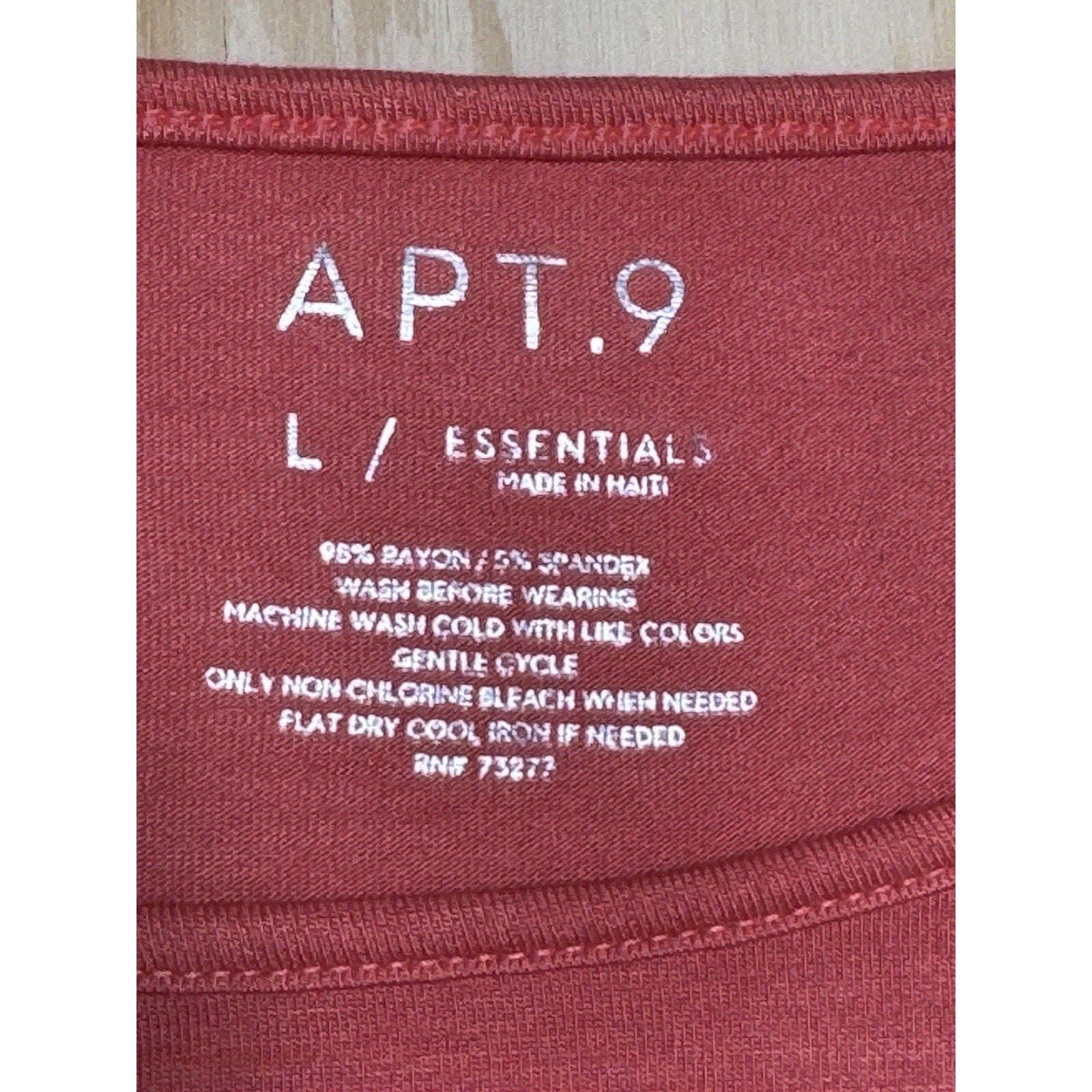 Apt. 9 Coral Elbow Sleeve Oversized Tee Top Women’s Large NEW with Tags