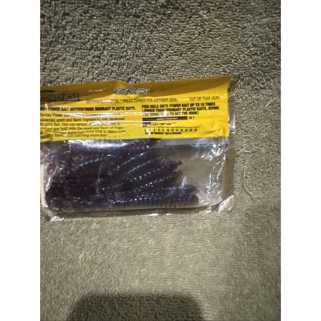 Berkley PowerBait 4” Power Pulse Worm Electric Grape 12ct Discontinued Bass