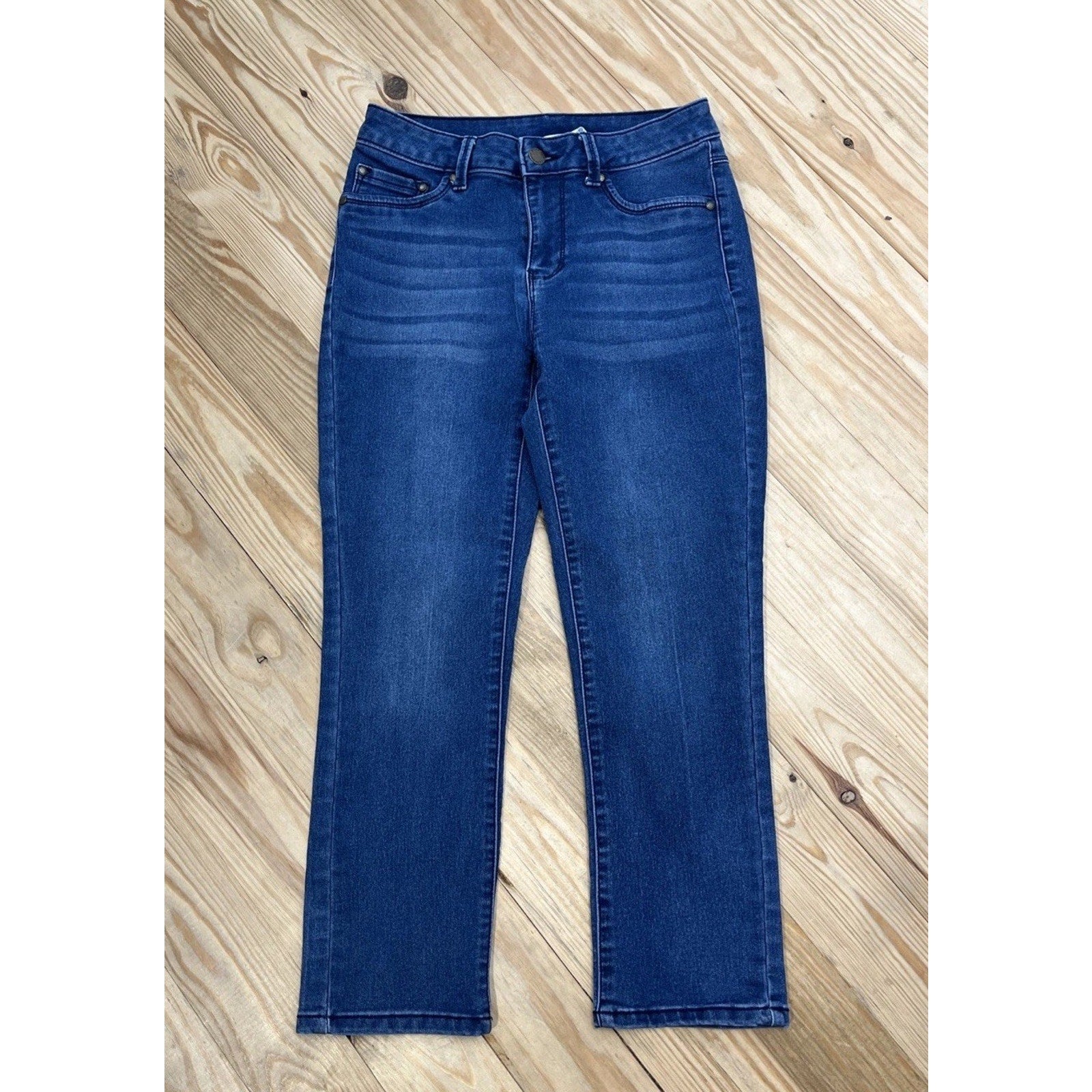 Workshop Republic Clothing Women’s Crop Dark Wash Blue Skinny Jeans Pants Size 4