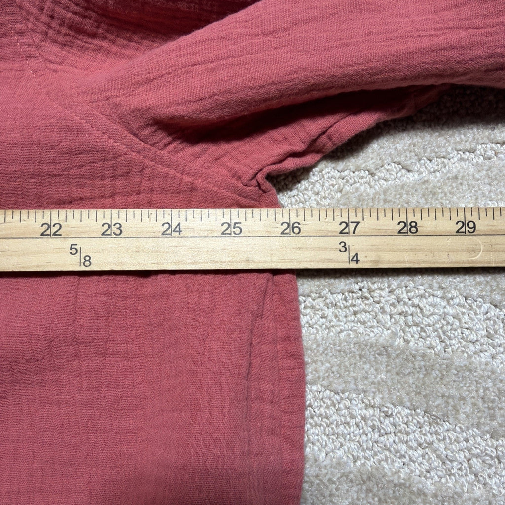 NWT Jessica Simpson Cotton Gauze Relaxed Fit Button Front Collared Shirt XL