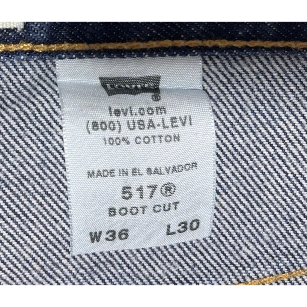 Vintage Levi's 517 Bootcut Jeans Men's Size 36x30 Dark Wash