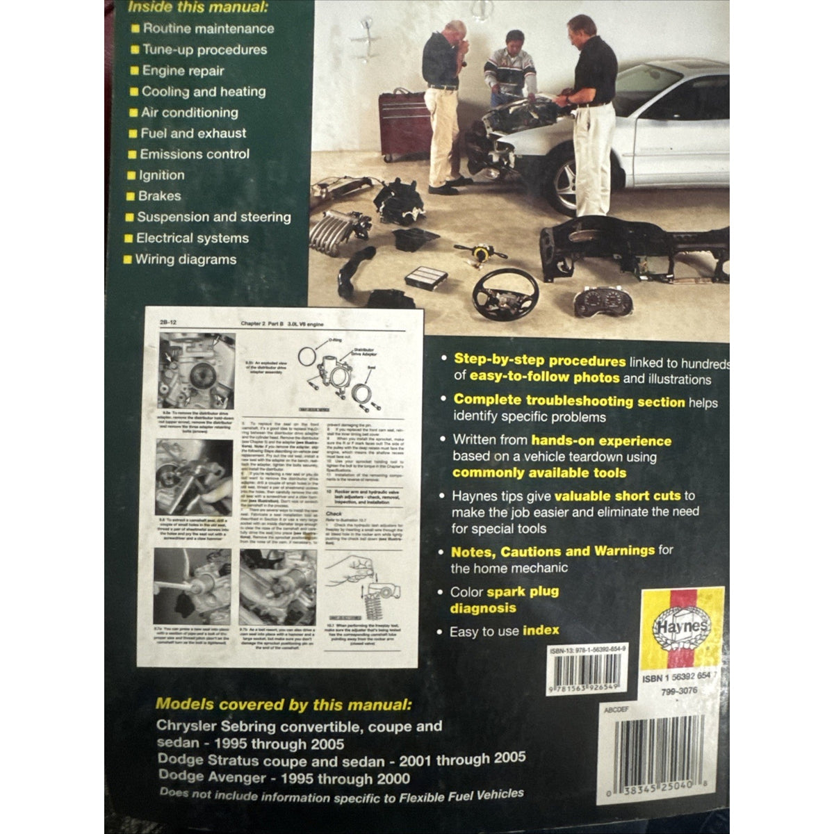 Haynes 25040 Repair Manual For 1995-2006 Chrysler Sebring, Stratus - USED
