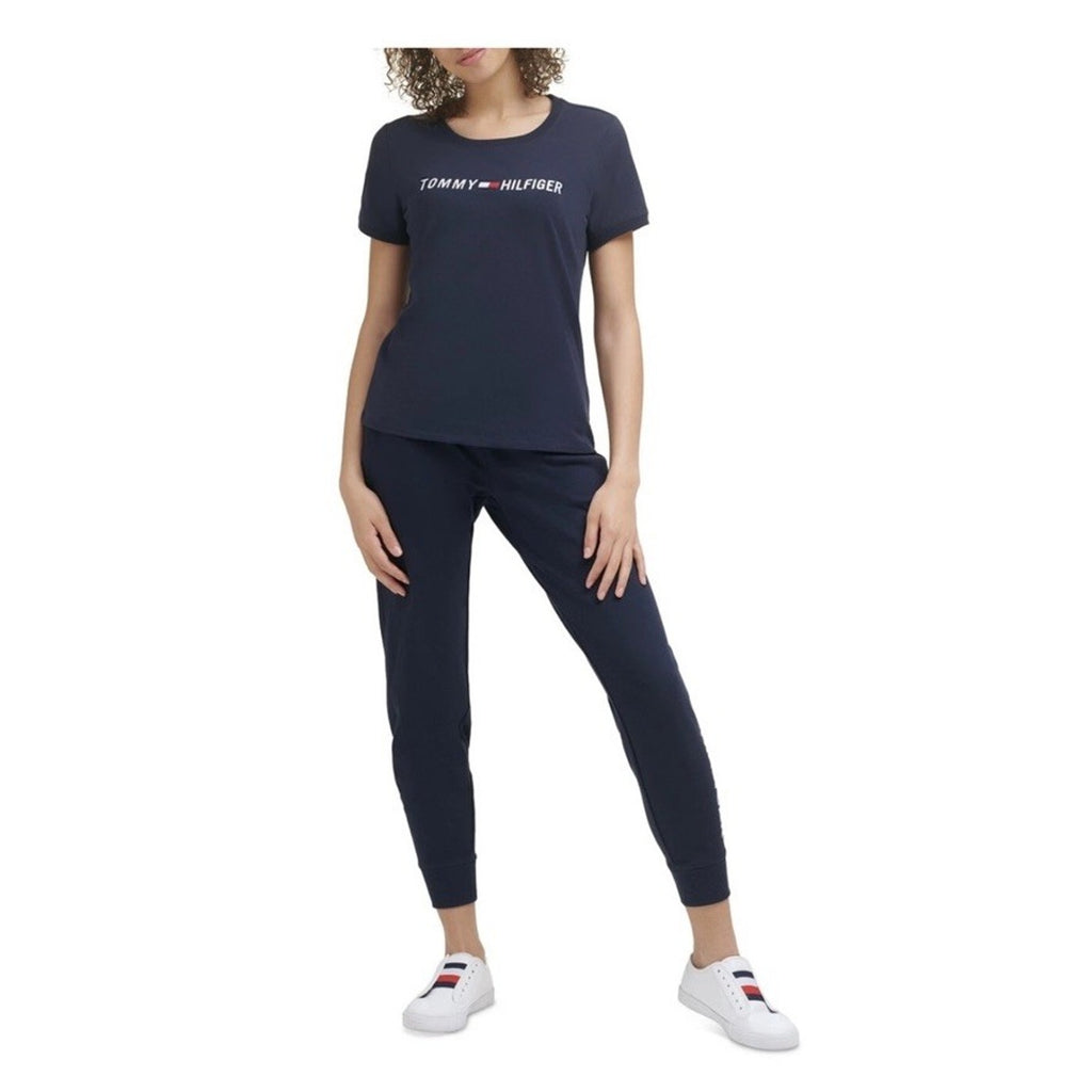 Tommy Hilfiger Sport Women's Embroidered Logo Crewneck T-Shirt Navy M NWT