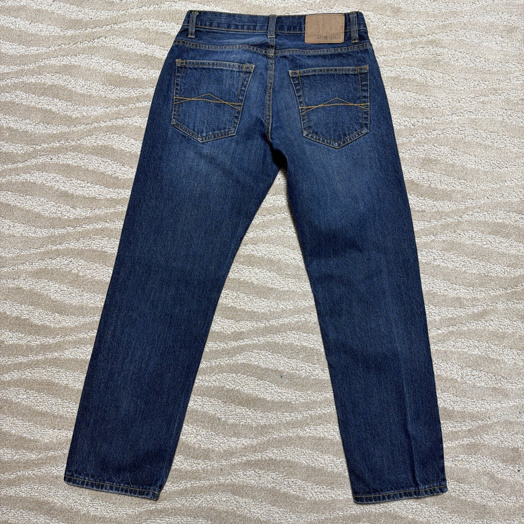 Aeropostale Mens Jeans 28x28 Blue Denim Essex Straight Leg Whisker
