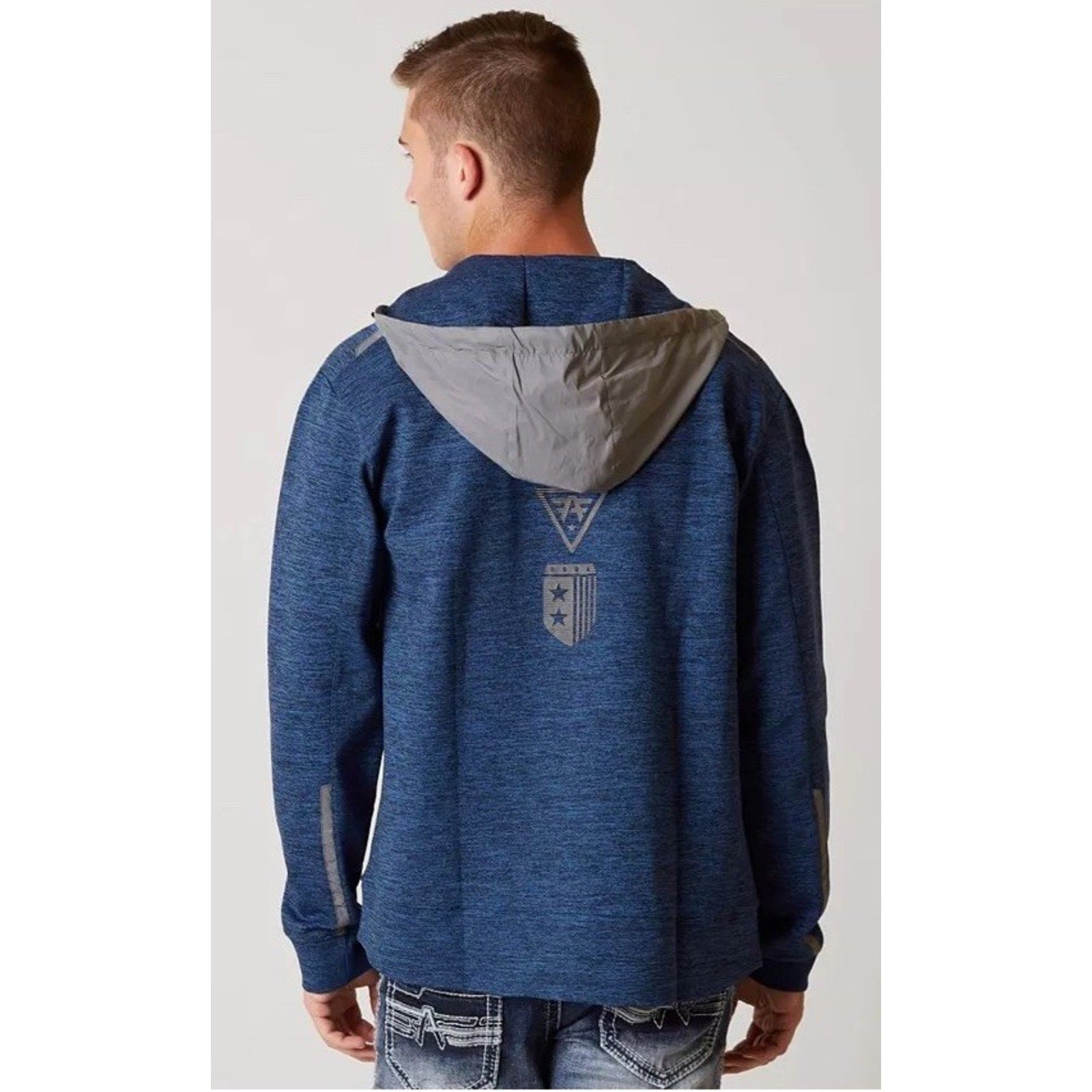 AMERICAN FIGHTER Premium Linear Men's ZIP UP HOODIE Jacket Biker MMA Size Large