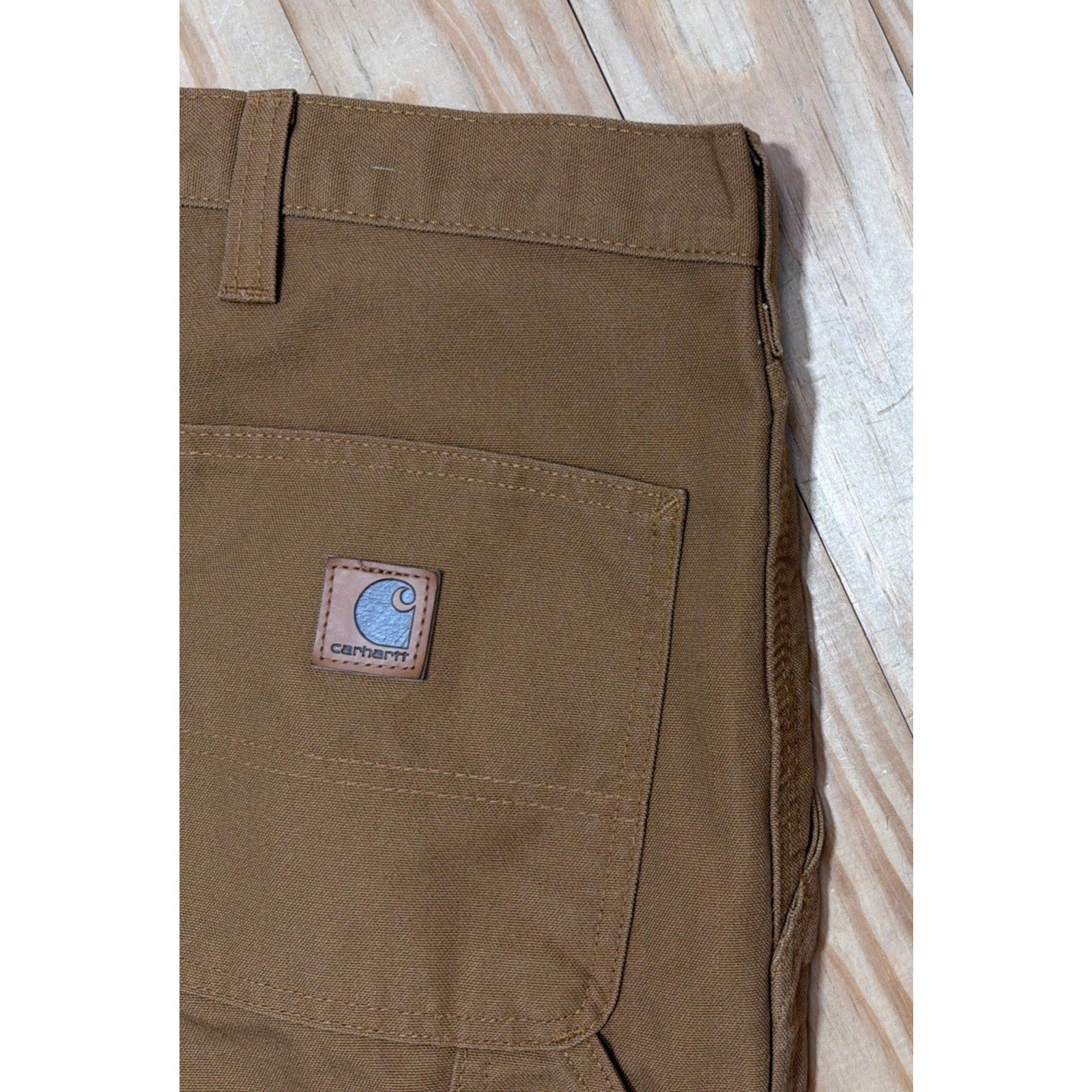 Carhartt Pants Mens 48x32 Tan Carpenter Canvas Utility Work Dungaree Fit NWOT