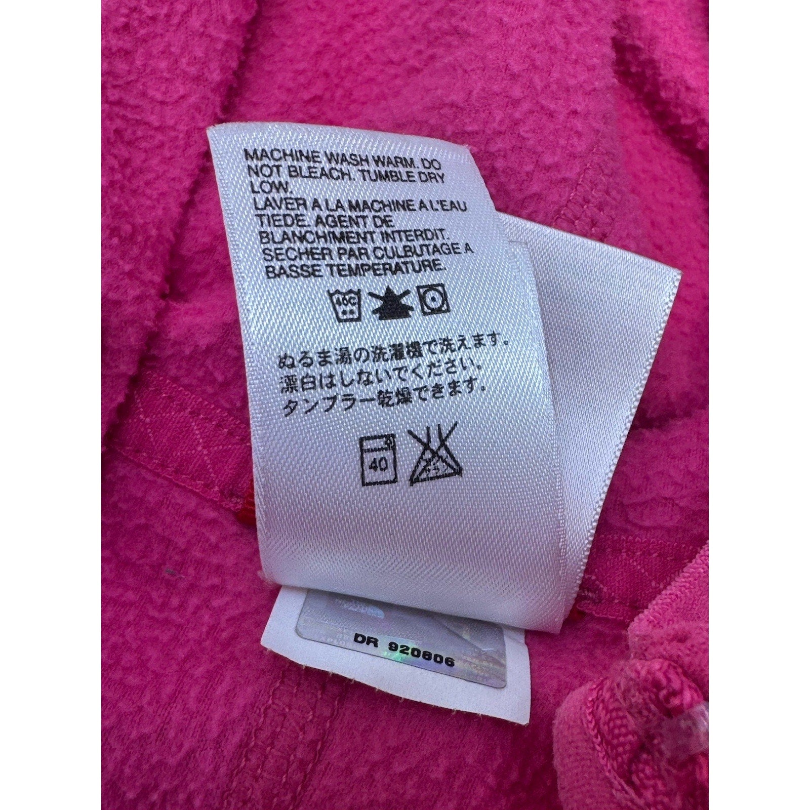 The North Face Pocket Hoodie Jacket Yoga Pilates Fleece Hot Pink Women’s Small