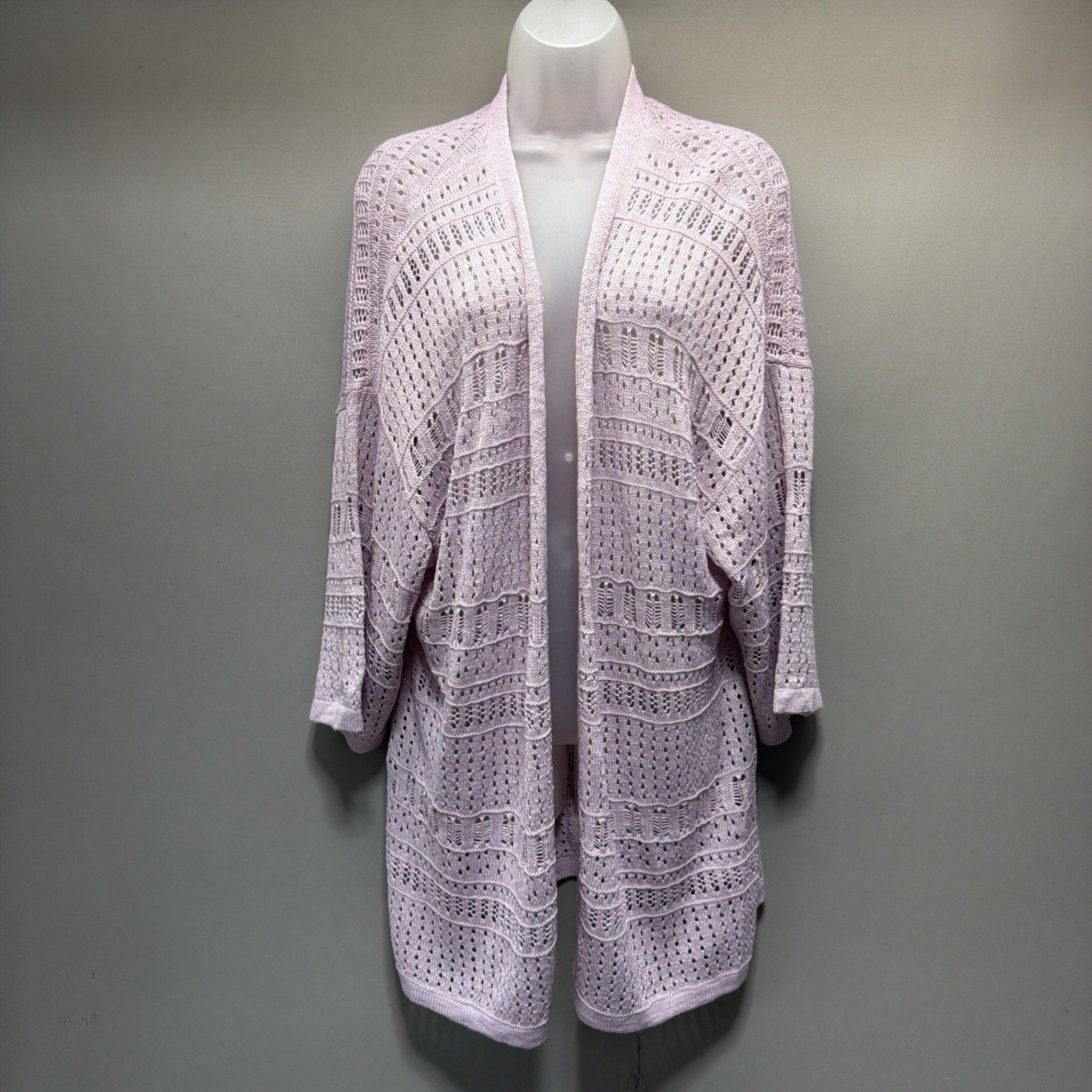 Maurices Lavender Open Front Long Sleeve Cardigan Sweater Womans Size XL NWT