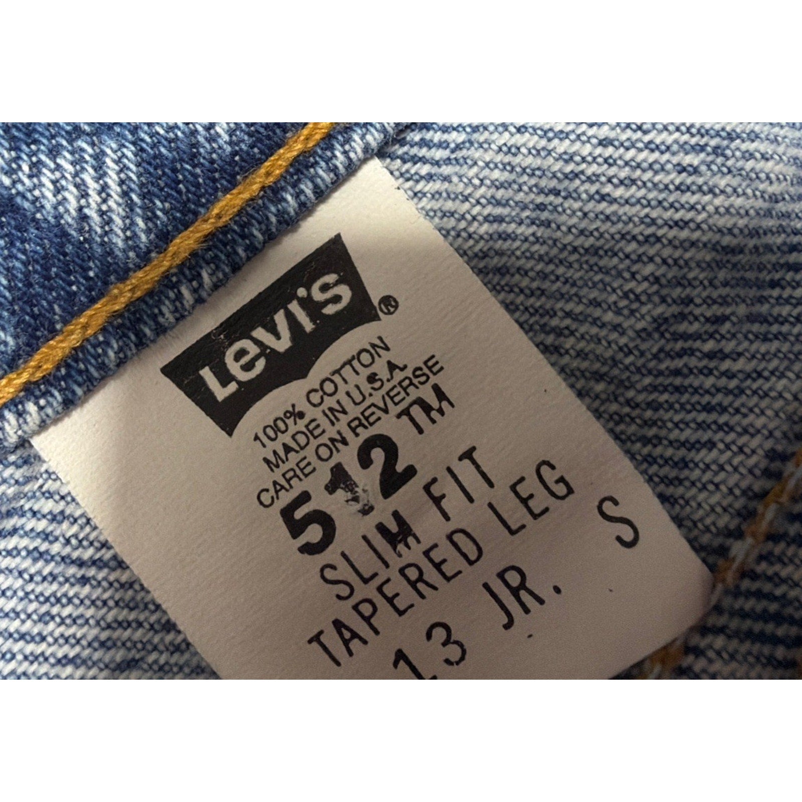Vintage Levi's 512 Jeans Women's 30x28 Blue Slim Fit Tapered Made In USA 1997