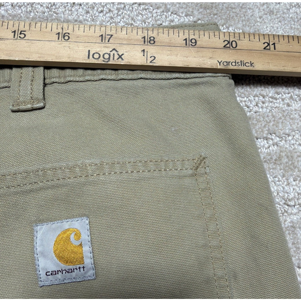 Carhartt Men's Rugged Flex Relaxed Fit Biege Canvas Work Pants Size 40x32