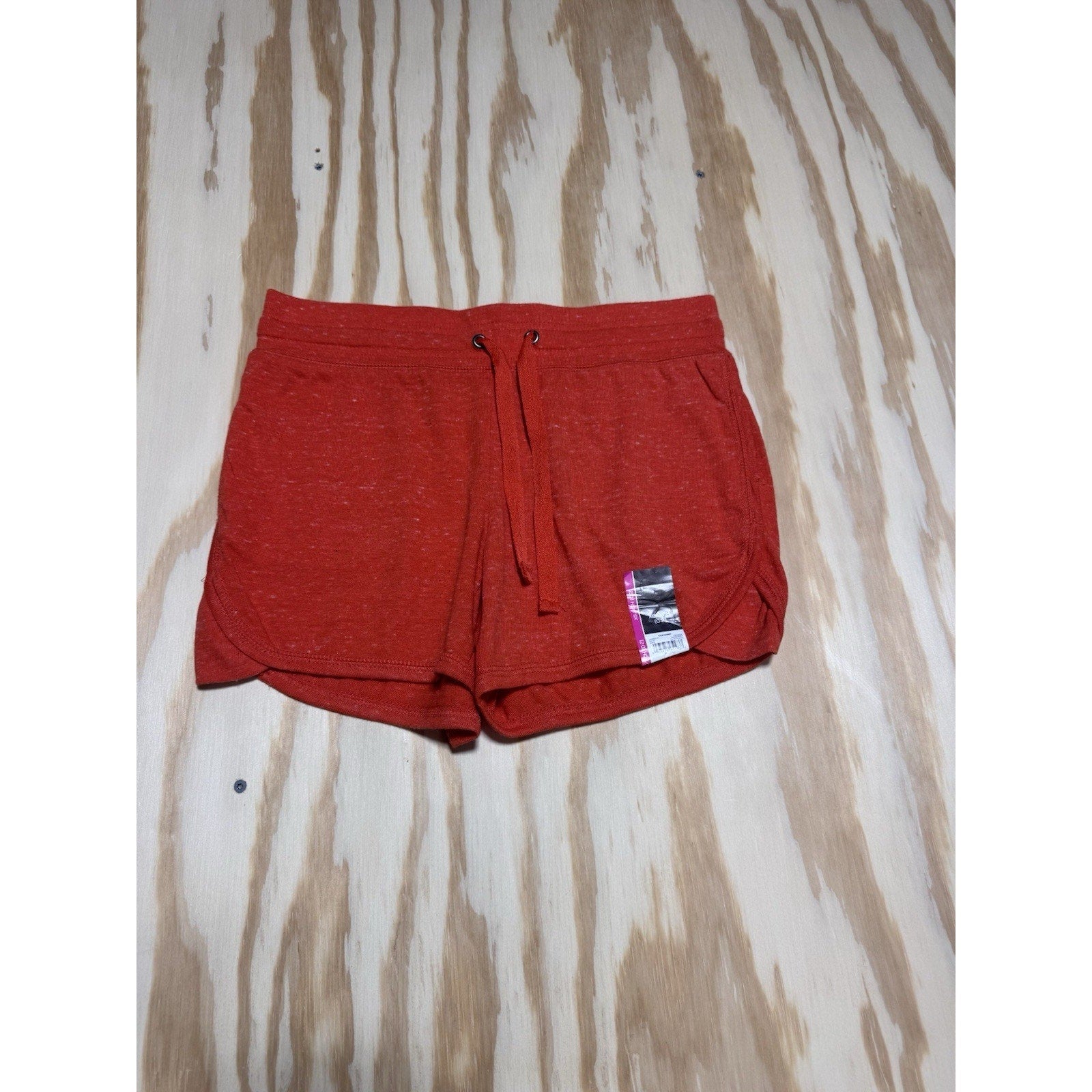 Athletic Works Red Running Gym Shorts Womens XS 0-2 Drawstring Lounge Active