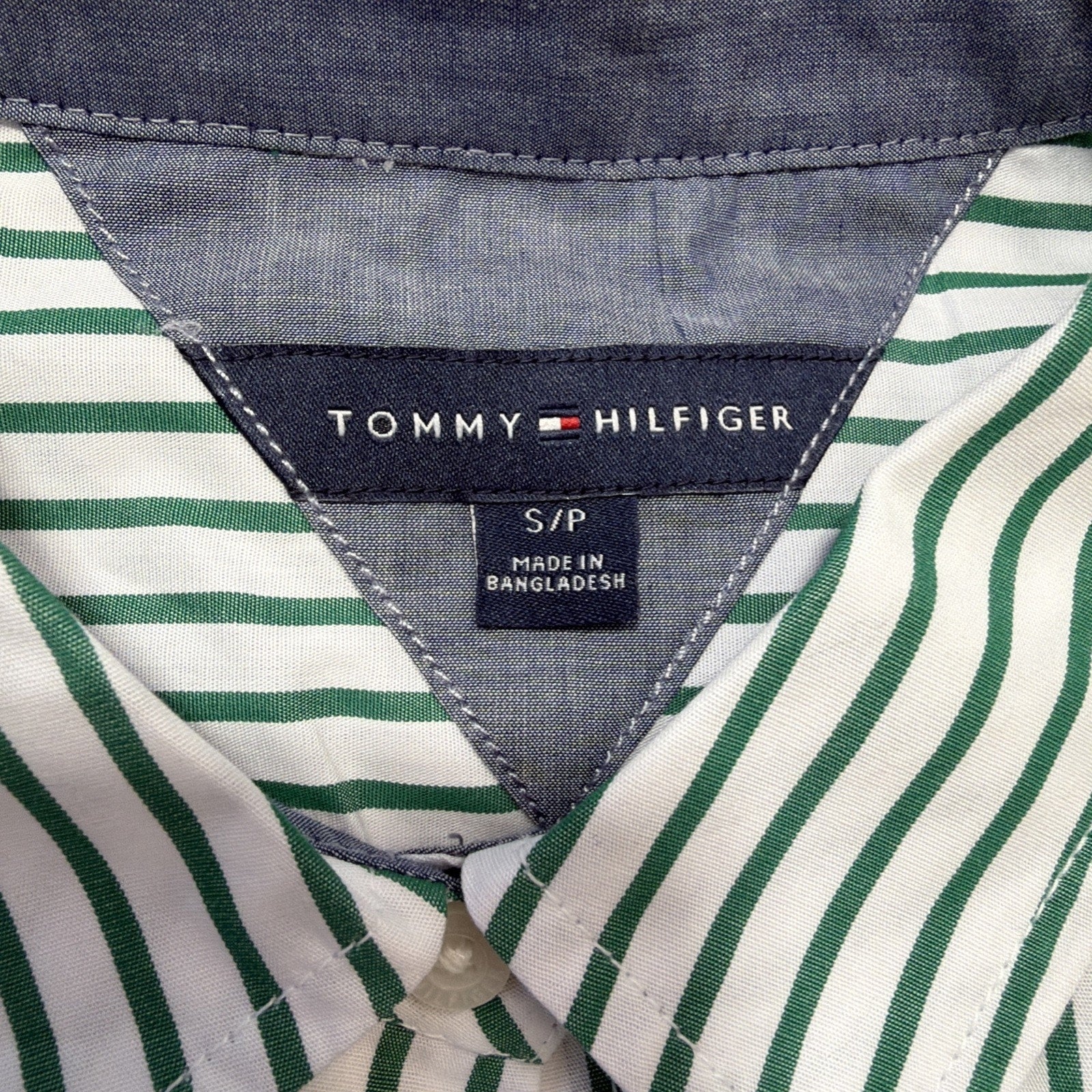 Tommy Hilfiger Womens S Heritage Shirt Button Up Preppy Casual Roll Tab Sleeves