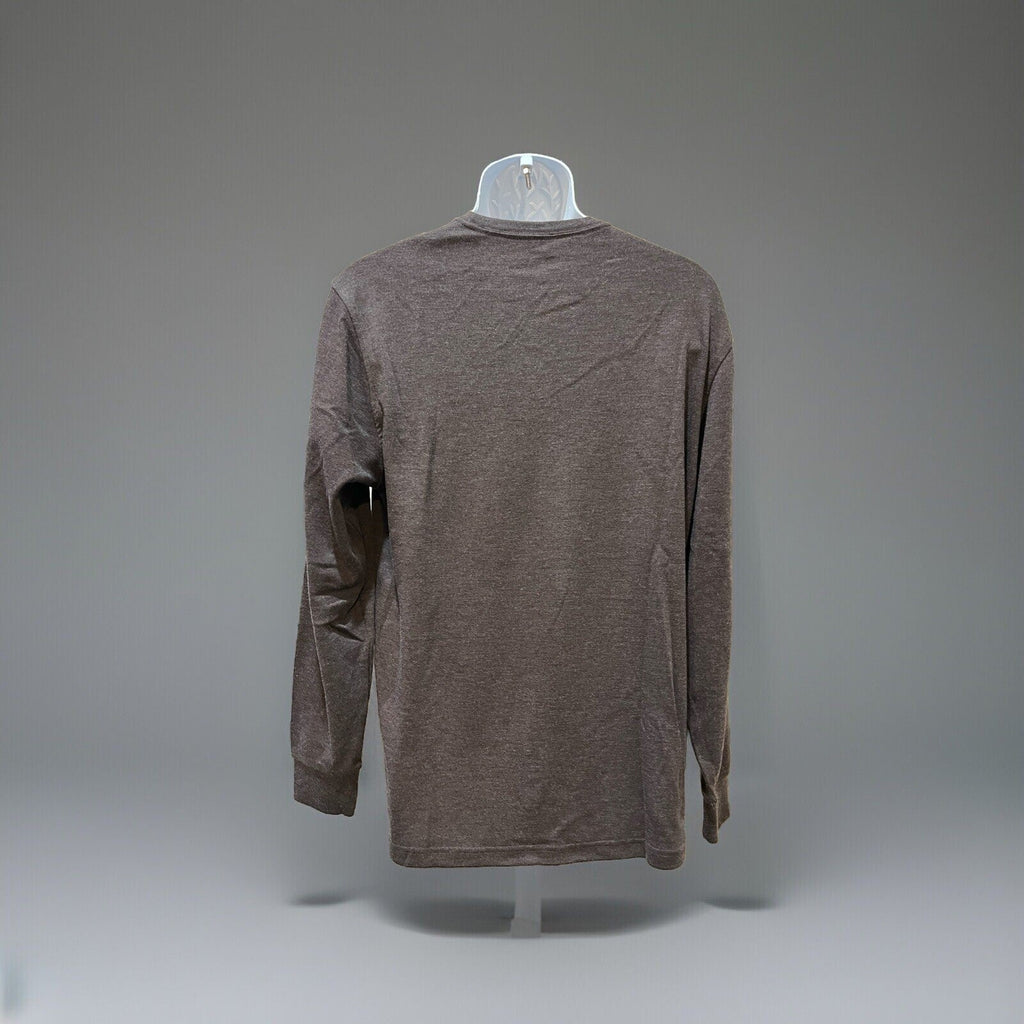Saddlebred Carbon Gray Crew Neck Thermal Tee Long Sleeve Casual Men's Size Med