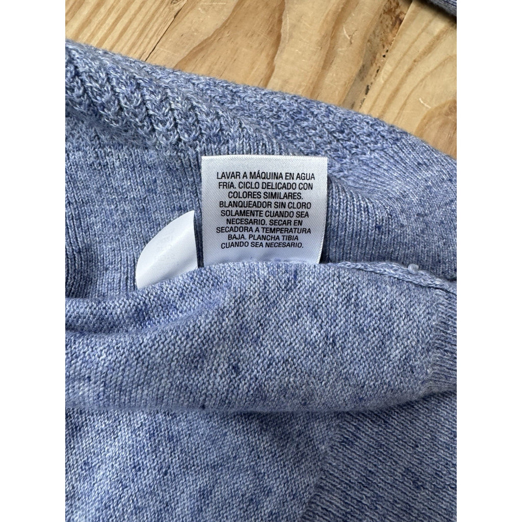 TASSO ELBA 1/4 zip Pullover Knit Sweater Zipper Tab Blue Gray Men’s Size XXL