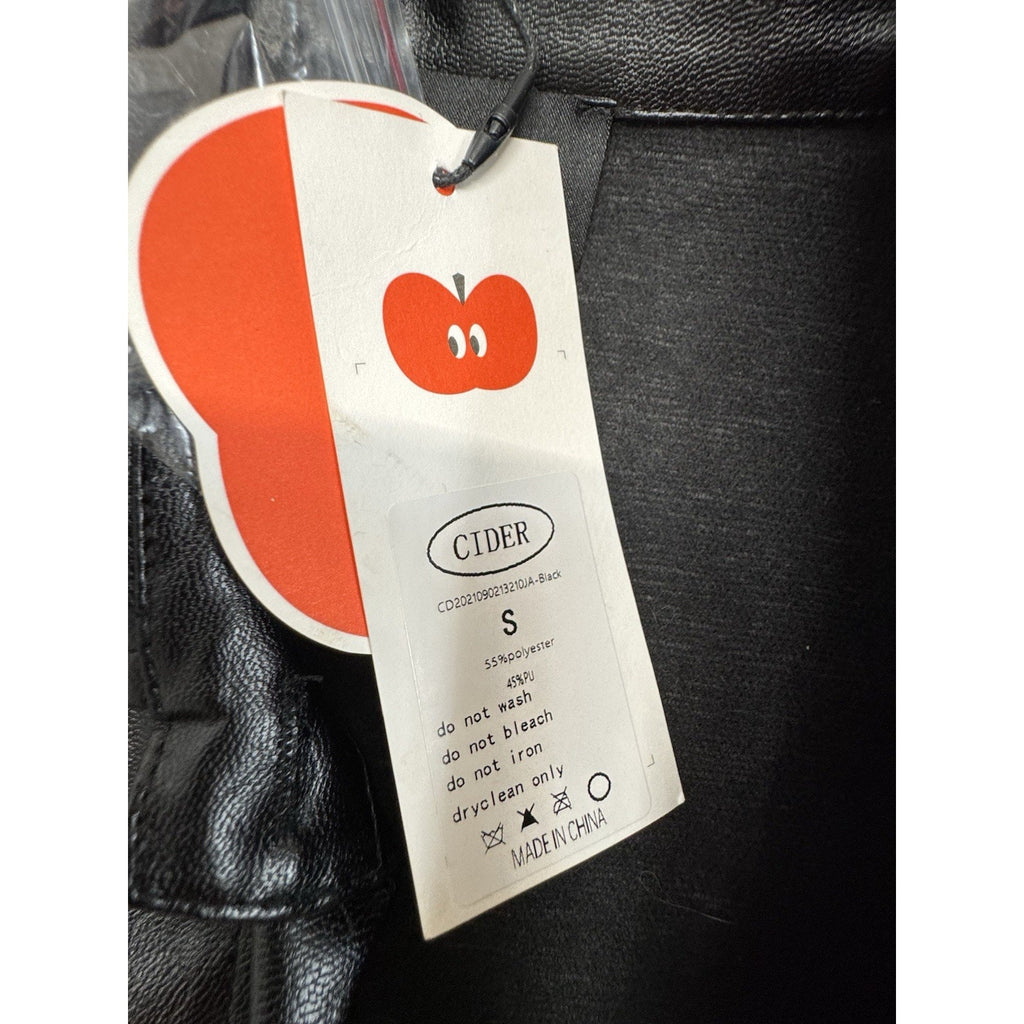 CIDER Black Long Sleeve Button Up Jacket Women’s S NWT