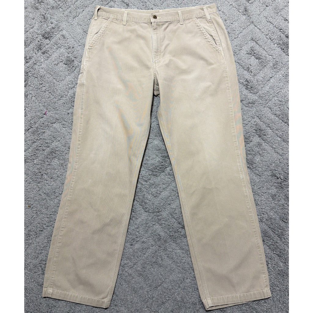 CARHARTT Men's B299 GKH Canvas Khaki Relaxed Fit Pants Work Tan 40x34