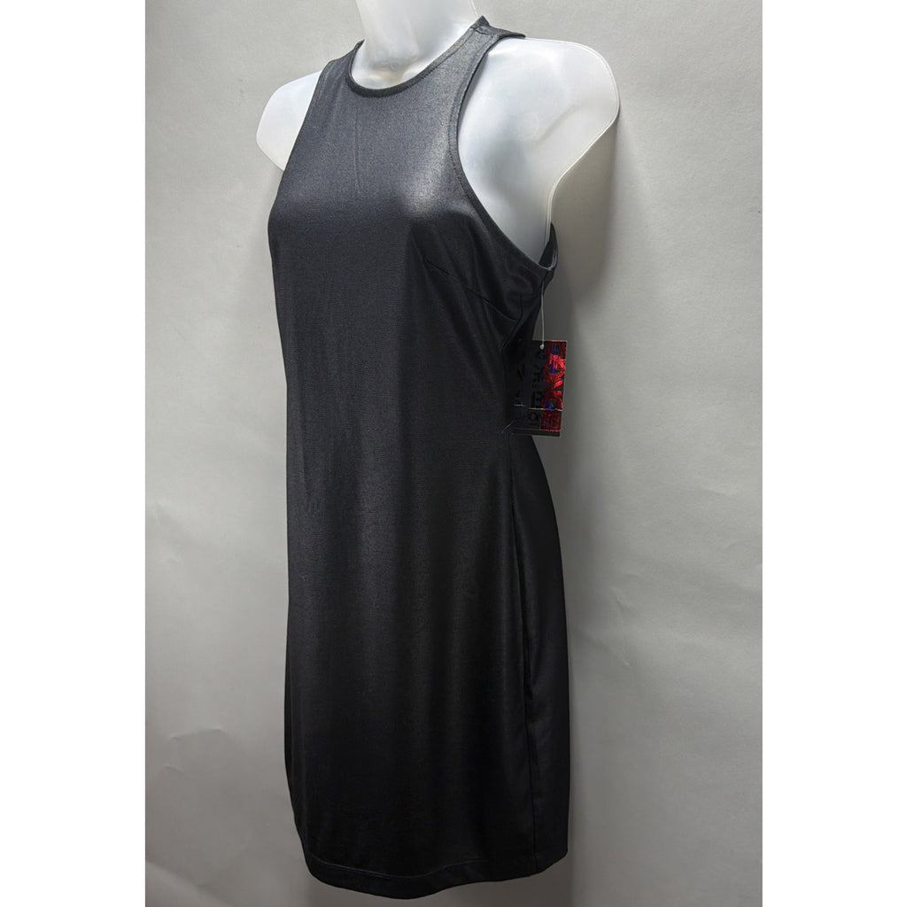 Vintage (Sears) Bongo Coated Knit Mini Dress Black Onyx Size Small NWT