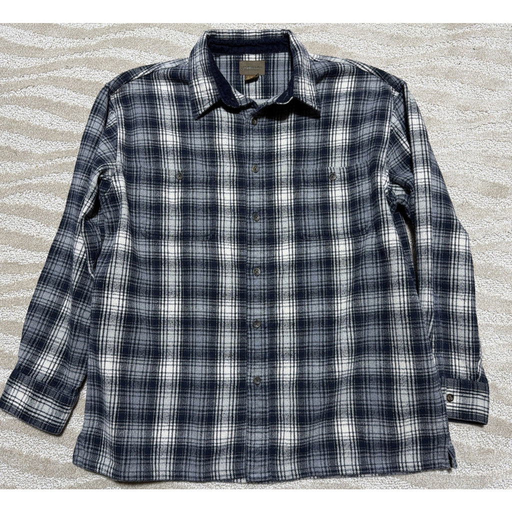 Vtg St. Johns Bay Men's XL Plaid Heavyweight Button Down Flannel Shirt Shacket