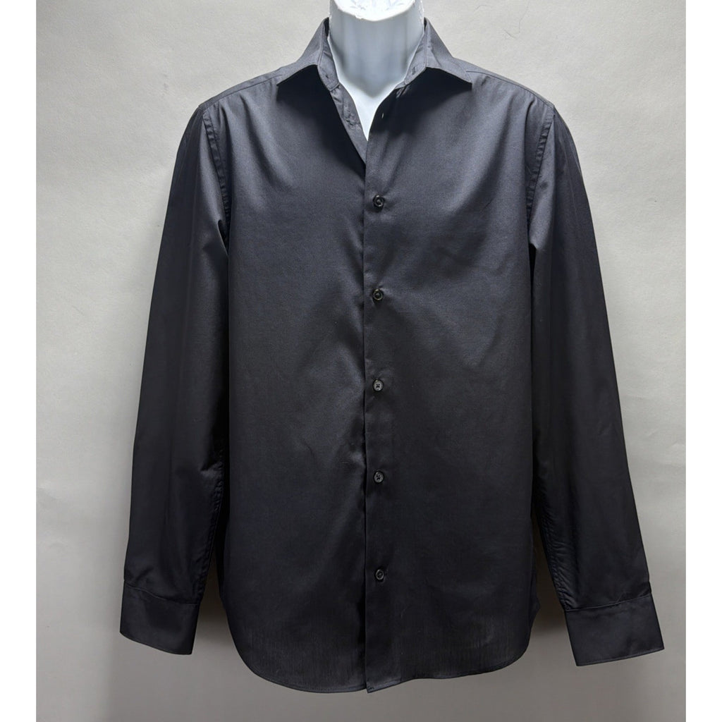 H&M Regular Fit Cool Down Tech Button Down Shirt Men's Small NWT Black