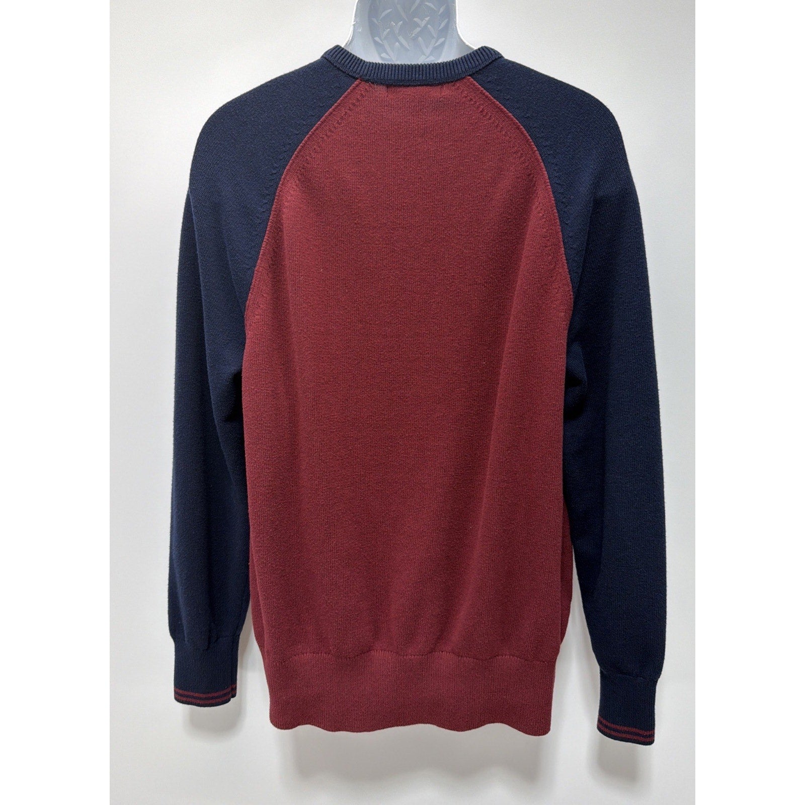 Banana Republic Burgundy & Navy Blue Sweater - Size Mens XL Tall