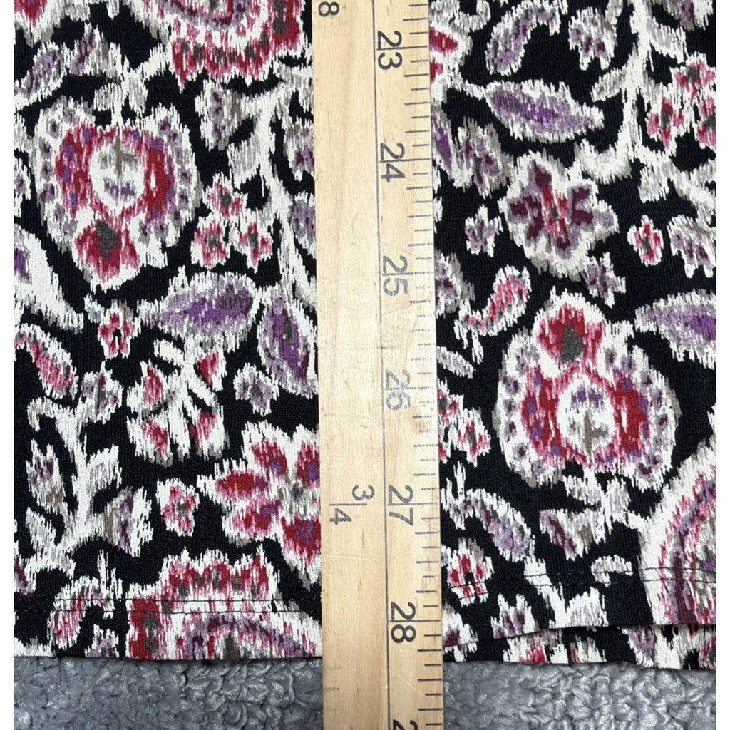 J. Jill Wearever Collection Womens L Blouse Shirt Paisley Floral Casual Career