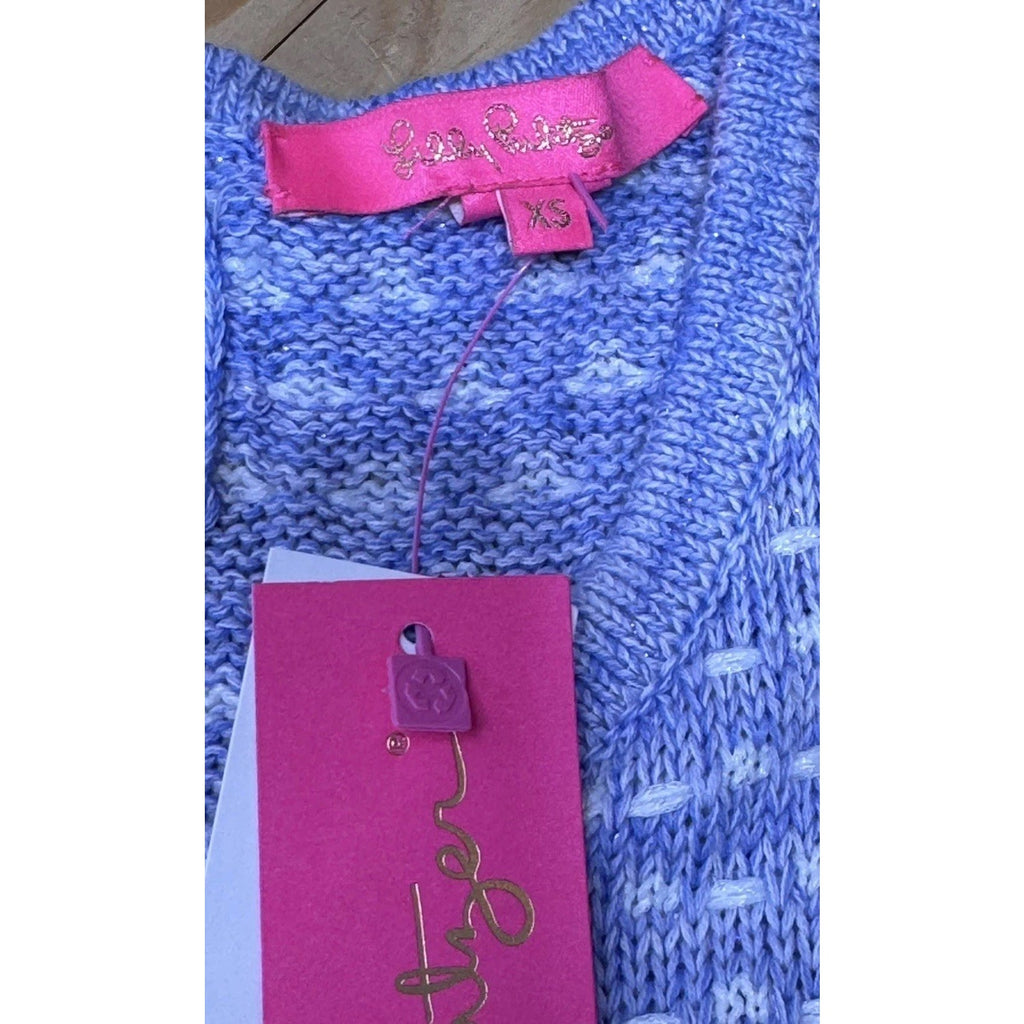 Lilly Pulitzer Carlow Sweater Dress Lark Lilac Metallic #014564 Women’s XS NWT